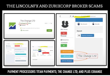 LincolnFX and ZurixCorp broker scams and facilitating payment processors
