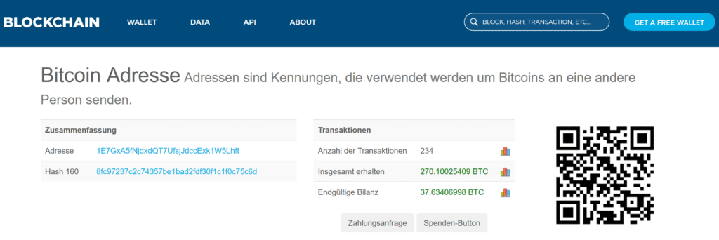 GetFinancial BTC wallet