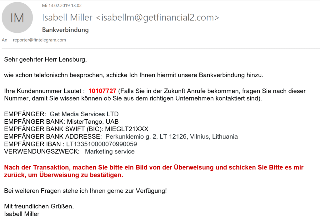 MisterTango facilitated the huge GetFinancial Scam 