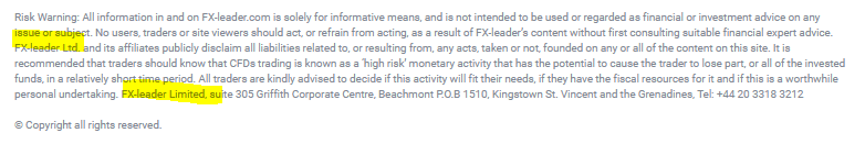 FX Leader payment terms