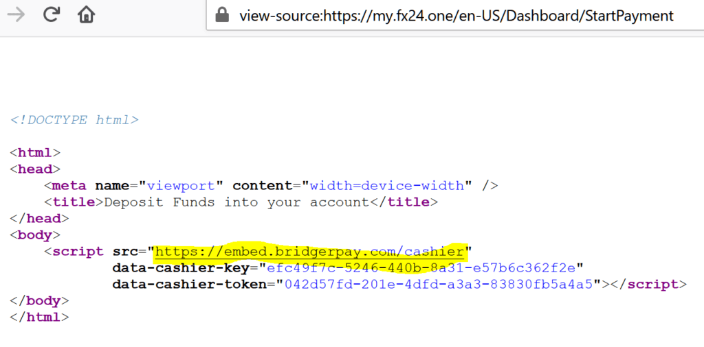 BridgerPay facilitates FX24 broker scam