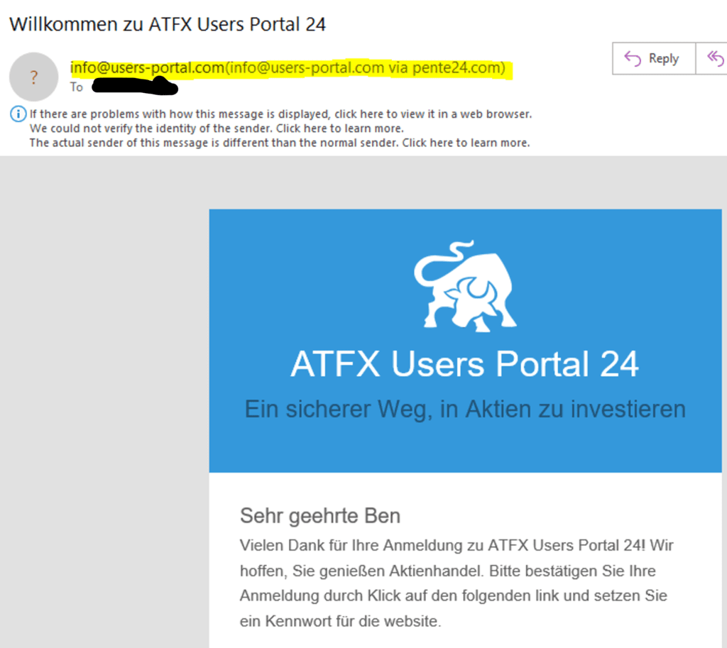 ATFX Users Portal 24 aka ATFX Global broker scam