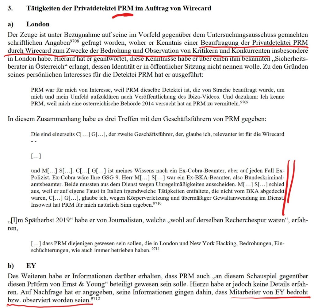 The witness told this to the investigative committee of the German Bundestag (see screenshot of the minutes on the left).