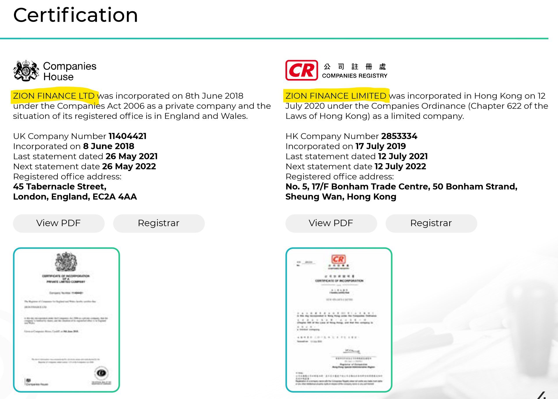 Investor warning against Zion Finance crypto investment scheme! |  FinTelegram News