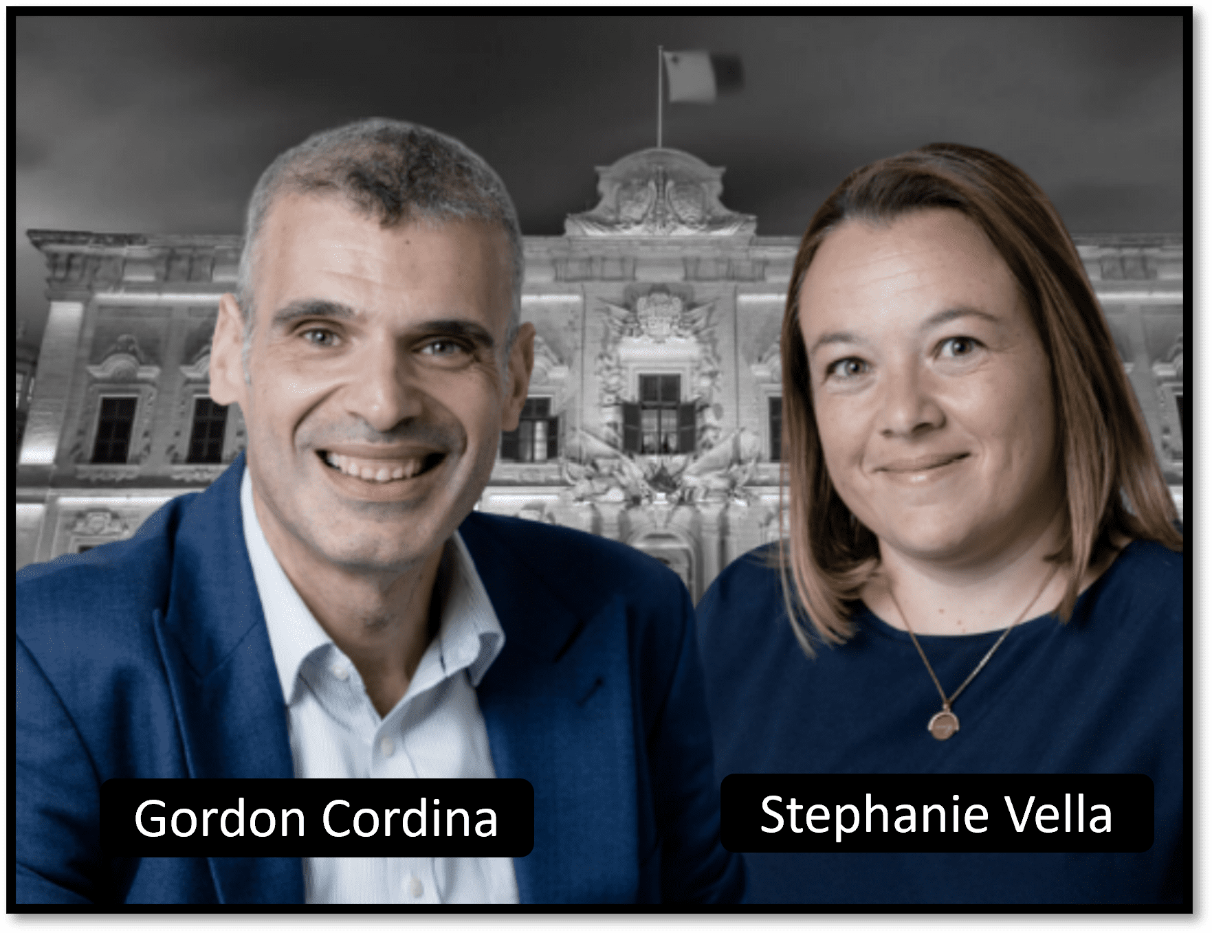 Bank of Valetta chair Gordon Cordina and MFSA Governor Stephanie Vella