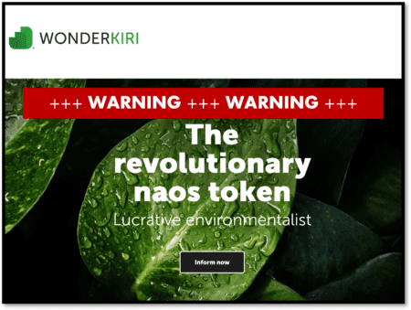 investor warning against Wonderkiri and its naos security token