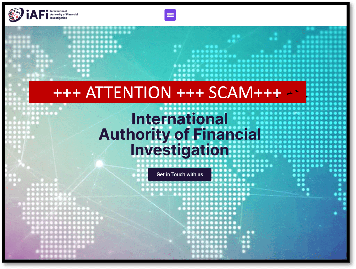 FinTelegram warning against IAFI fund recovery scam