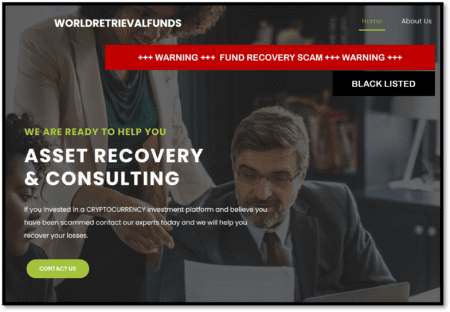 Urgent FinTelegram warning against WorldRetrievalFunds scam
