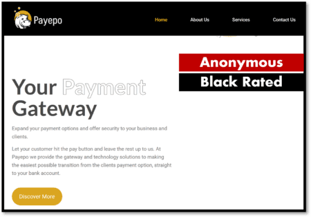 Anonymous and scam facilitating payment processor Payepo black-rated
