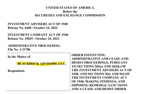 SEC charges and settles with BlackRock advisors