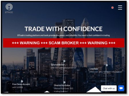 urgent investor warning against BTRADE broker scam