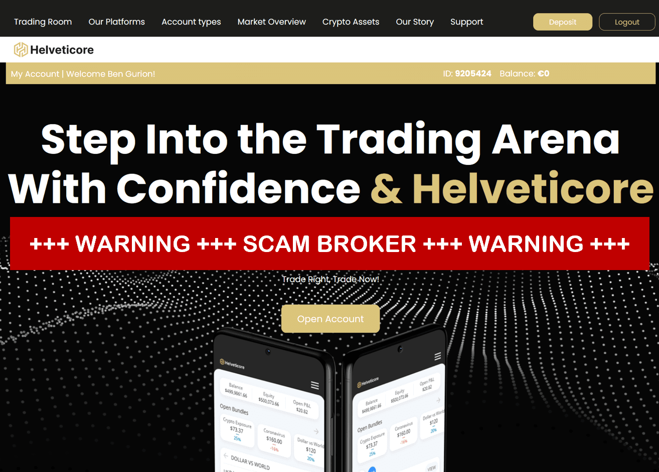 FinTelegram warning against broker scam Helveticore