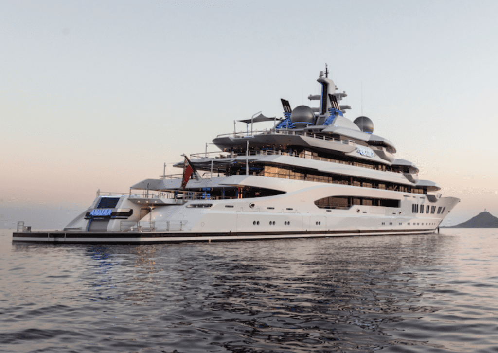 Superyacht Amadea owned by Russian oligarch Suleyman Kerimov