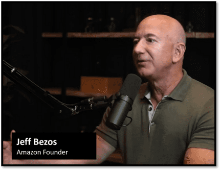 Amazon founder Jeff Bezos in a Lex Fridman podcast