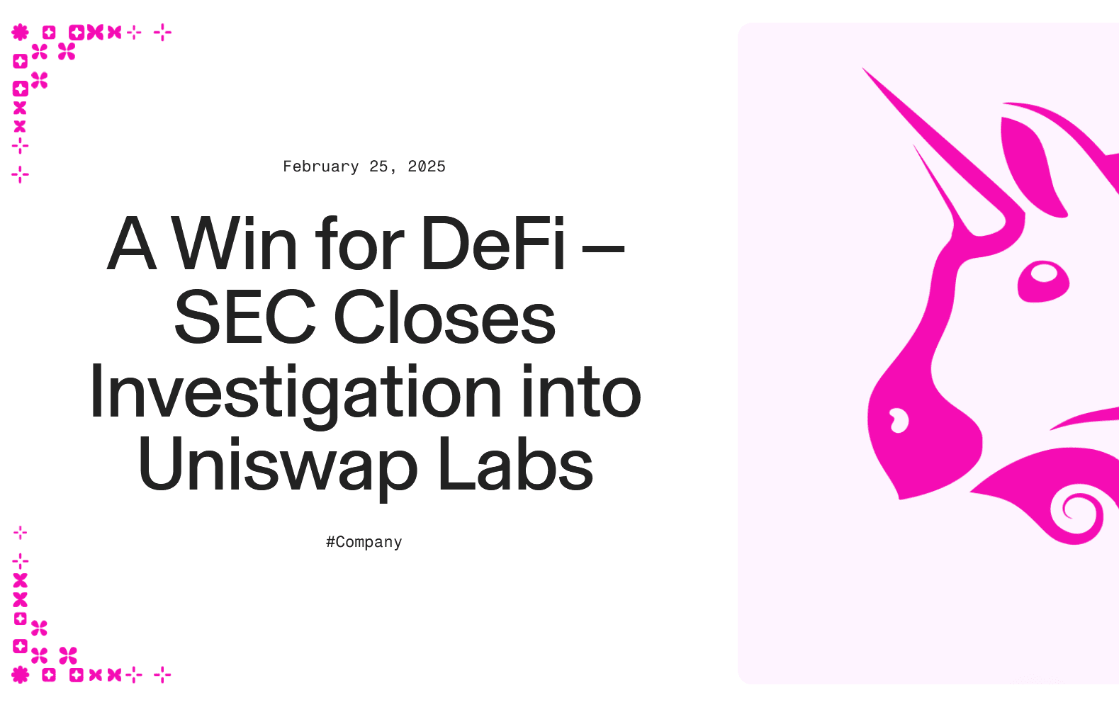 SEC DROPS INVESTIGATION INTO UNISWAP – BIG WIN FOR DEFI! | FinTelegram News