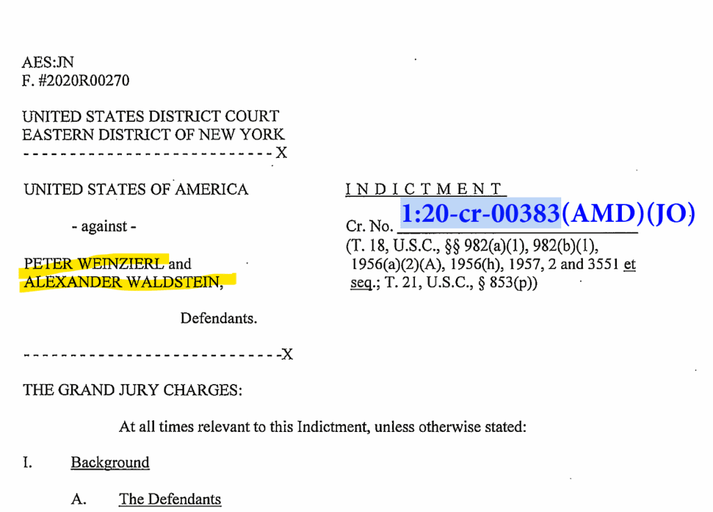 US indictment against former Meinl Bank CEO Peter Weinzierl