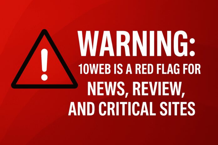 FinTelegram warning against the hoster 10Web