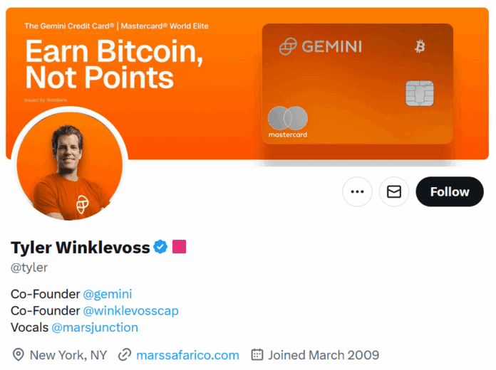Crypto mogul Tyler Winklevoss against Zohran Mamdani