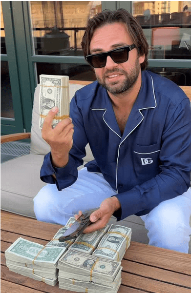 Russian influencer and crypto scammer Sergei Kosenko in Dubai with millions