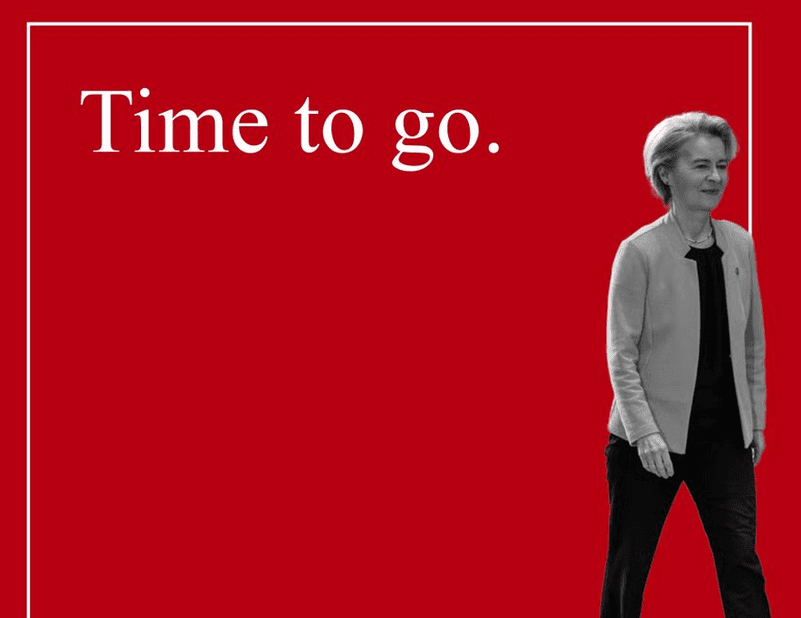 Viktor Orban posts a picture on X suggesting that it is time for Ursula von der Leyen to go