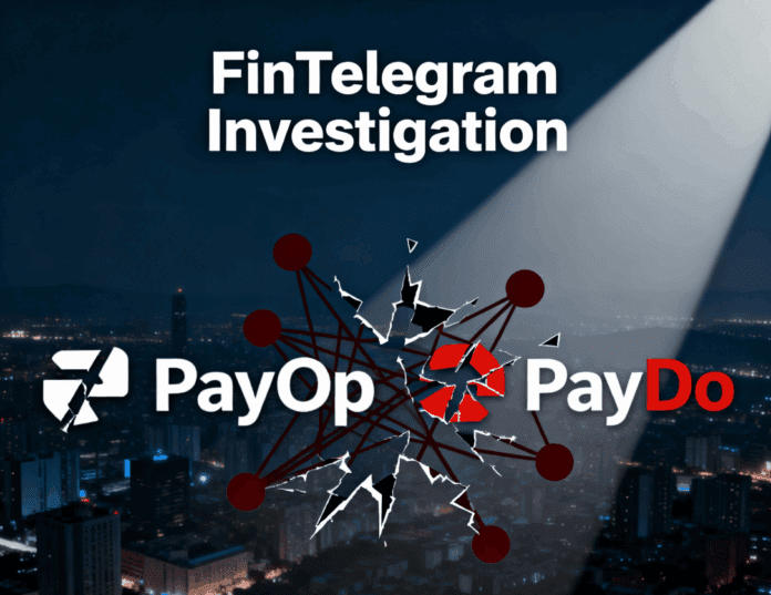 PayOp and PayDo partnership logos dissolving to reveal illegal gambling network connections