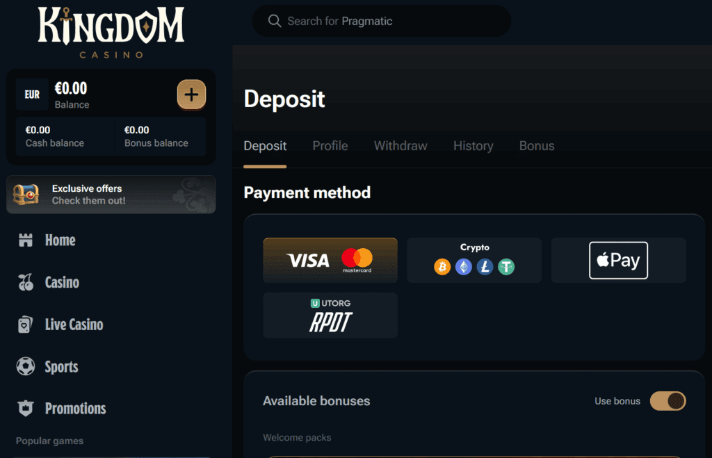 Lithuanian crypto payment processor UtPay and UTORG facilitate the illegal Kingdom Casino