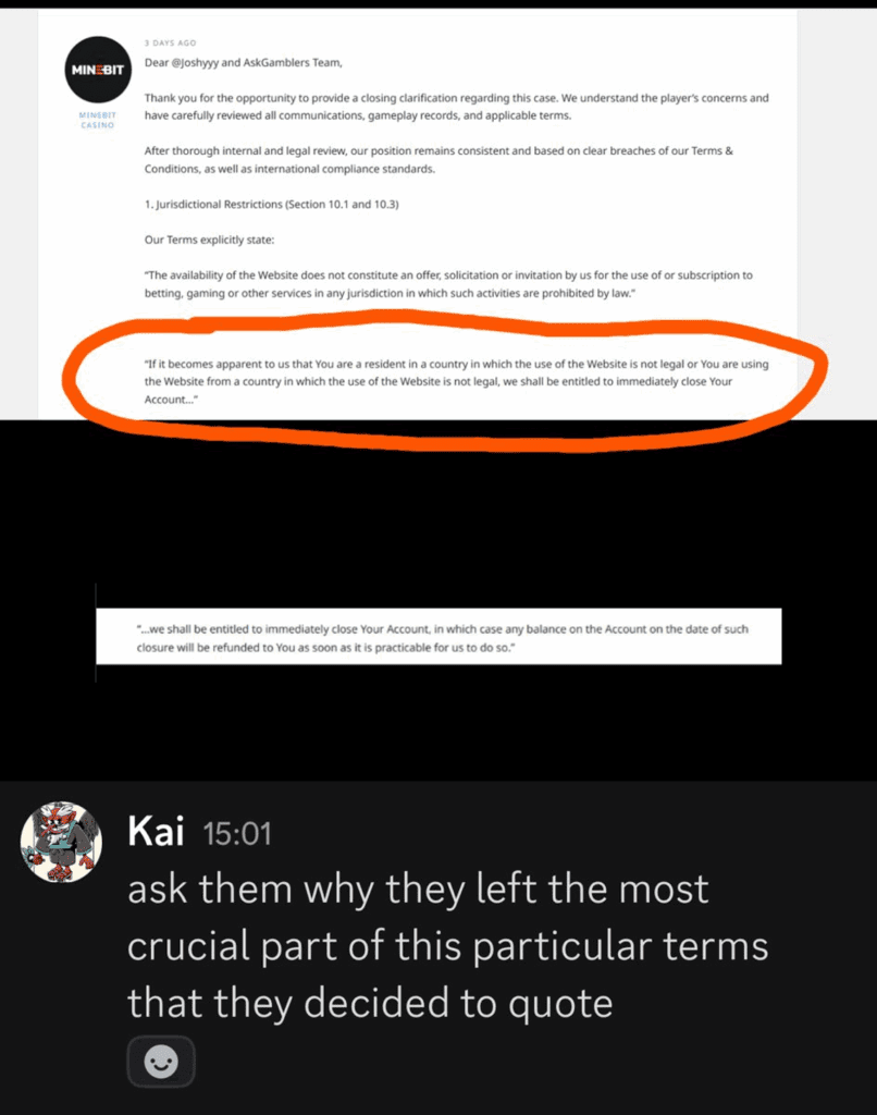 MineBit support with manipulative arguments