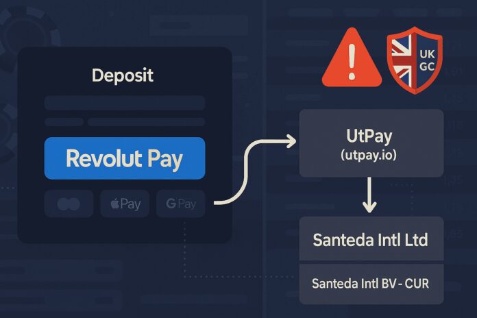 Revolut acts as a payment facilitator for the Santeda Group