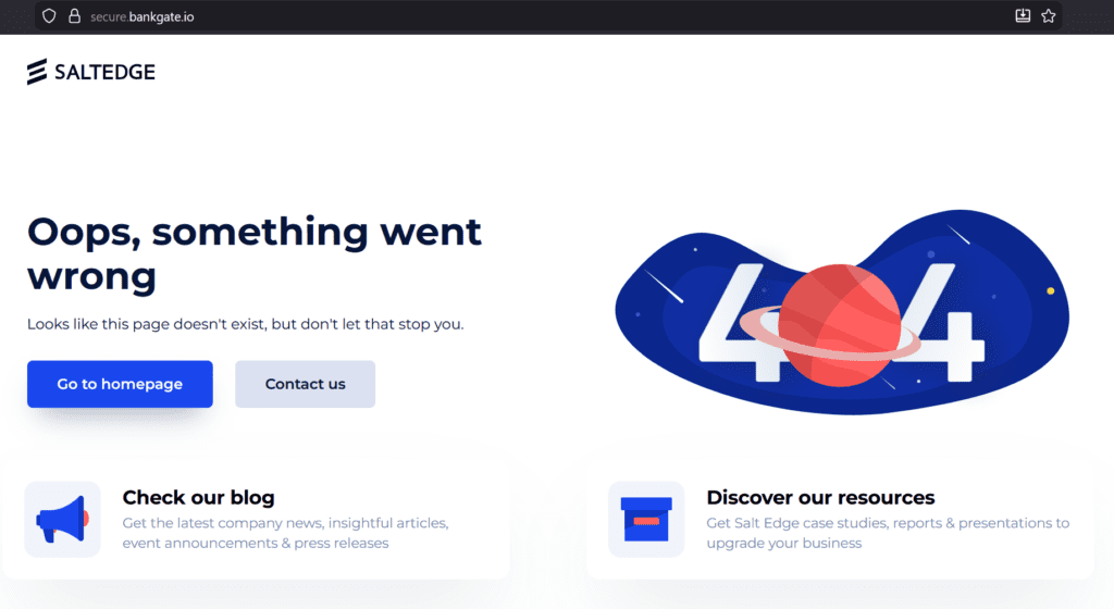 SALTEDGE payment gateway identified in the PlatinCasino environment