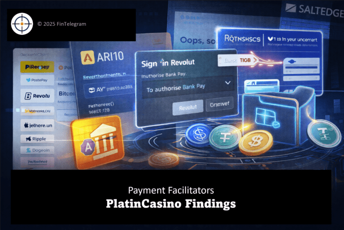 FinTelegram compliance report on PlatinCasino and its payment facilitators