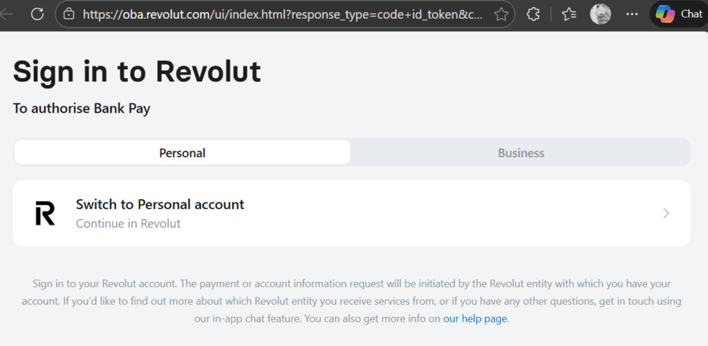 PlatinCasino facilitated by Bank Payand Revolut