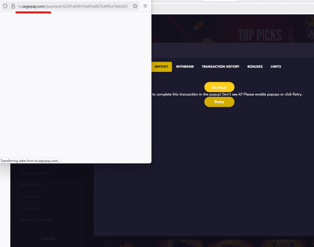 SegoPay facilitates illegal offshore casinos operated by Starscream
