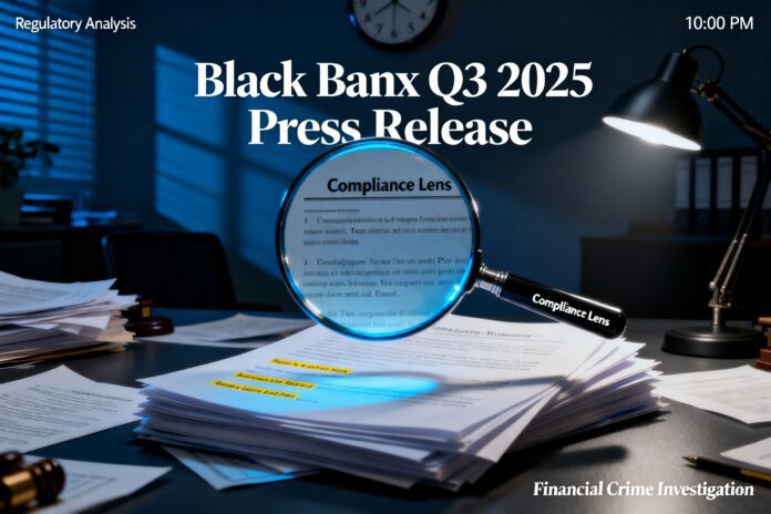 FinTelegram analysis of the Black Banx Q3 numbers