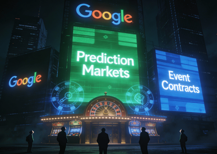FinTelegram analysis on Google's decision to allow Google Ads for prediction markets bets.