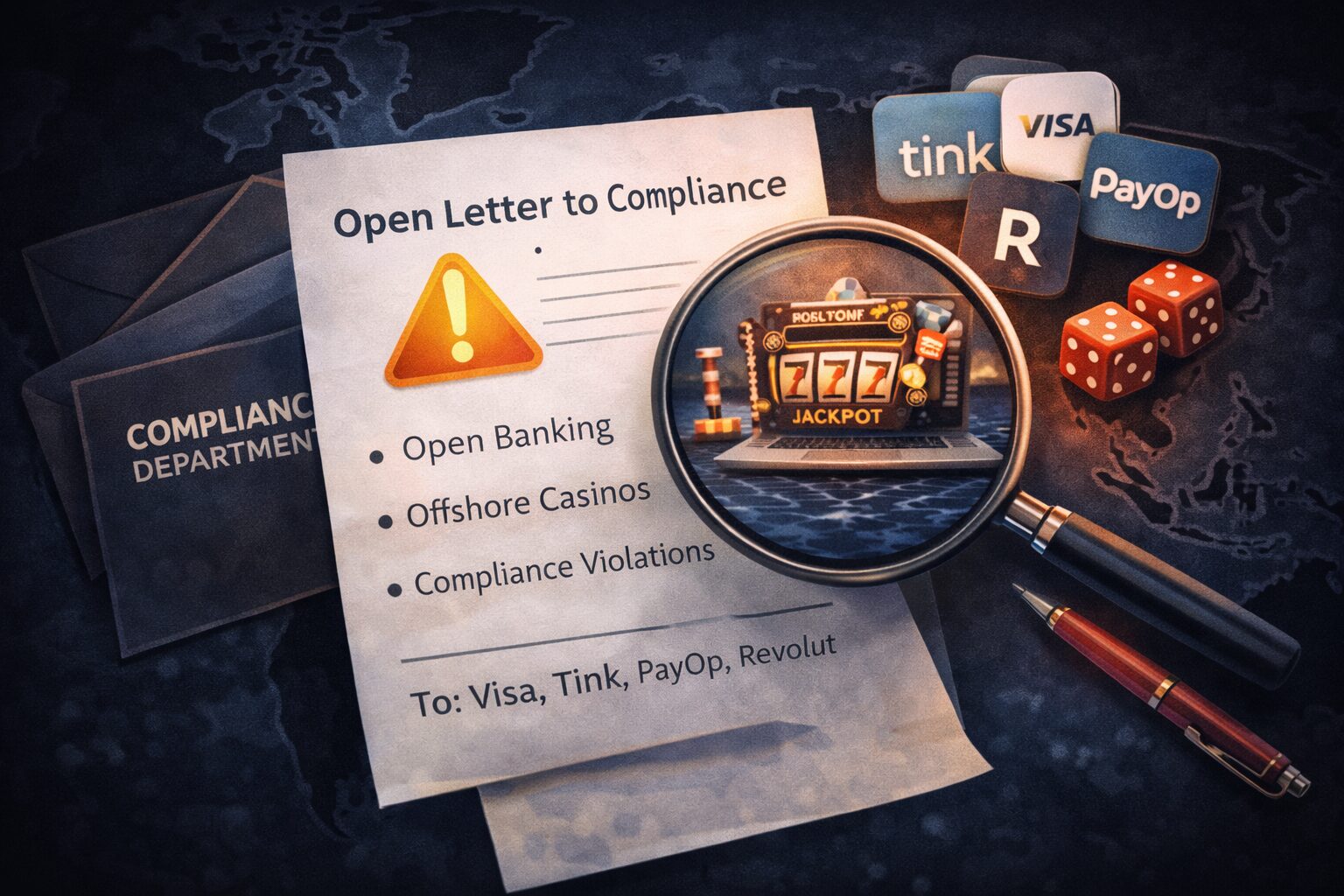 Open Letter: Visa/ Tink/PayOp — The Offshore Casino “Pay-by-Bank” Pattern  Is Now a Standard Rail. Who Owns the Risk? | FinTelegram News