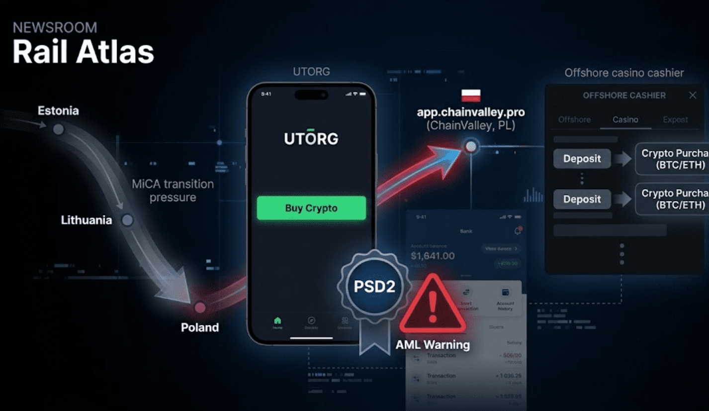 FinTelegram Rail Atlas reveals regulatory violations around ChainValley, UTORG and PSD2