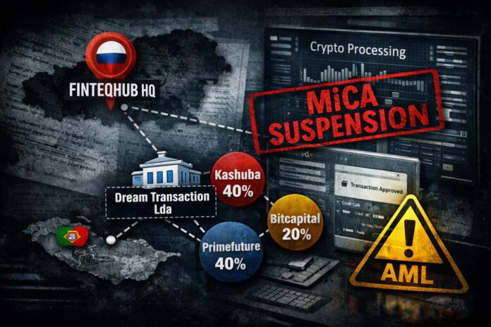 FinTelegram picture showing the shareholders of FINTEQHUB