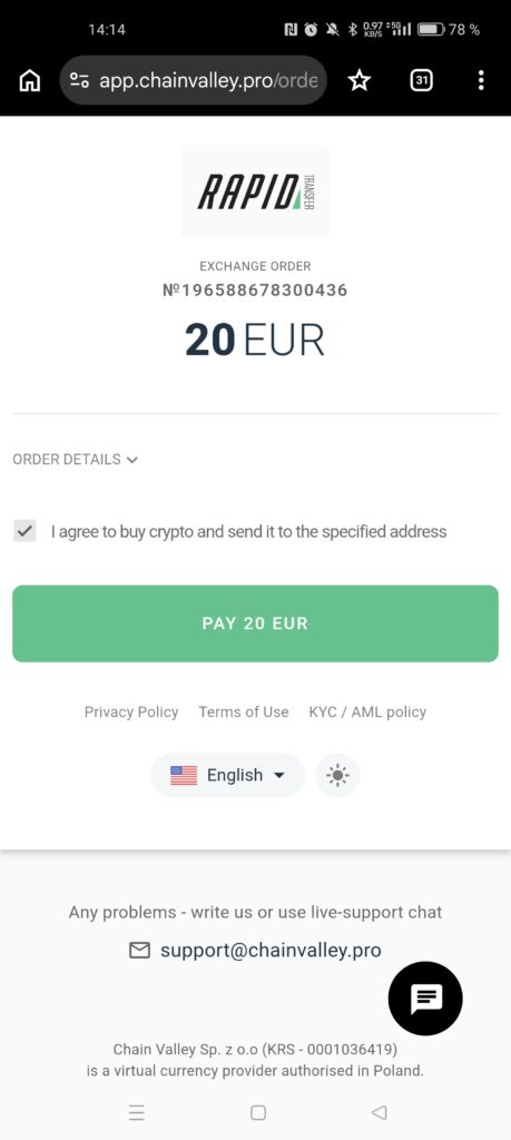 Offshore casino Oro.gg with ChainValley and RAPID Transfer