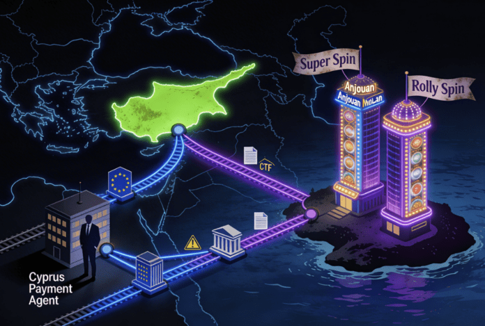 FinTelegram compliance report on Cyprus payment agents for illegal offshore casinos