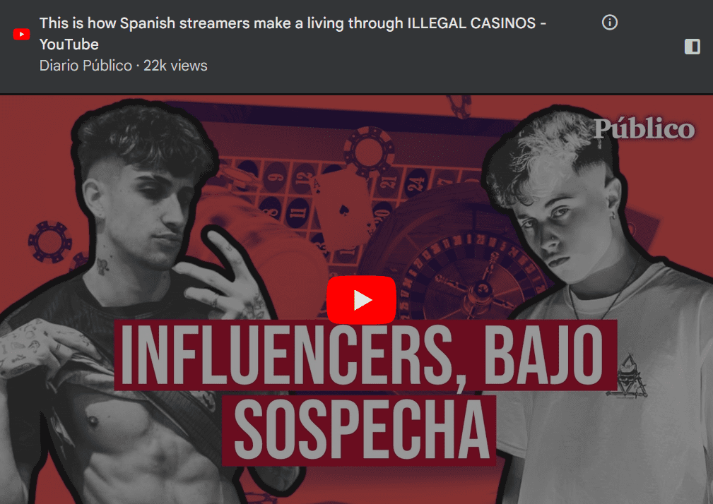 How Spanish influencers make millions with illegal casinos