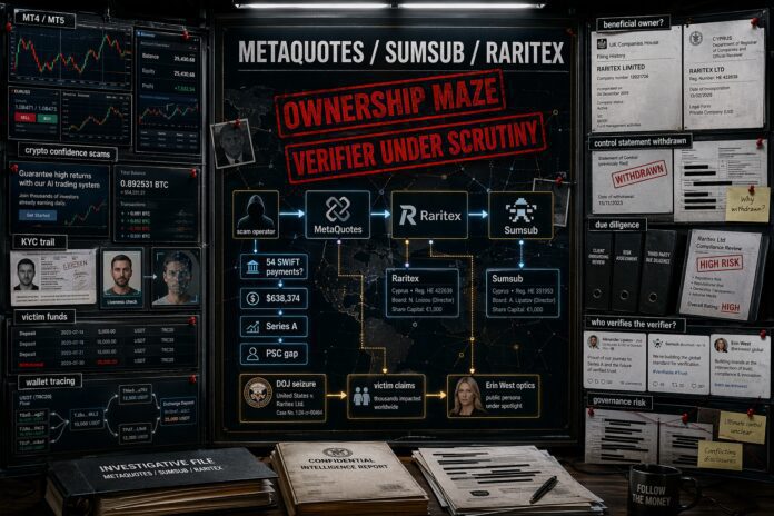 FinTelegram chart explaining the situation around DDG and operation Shamrock over seized crypto funds