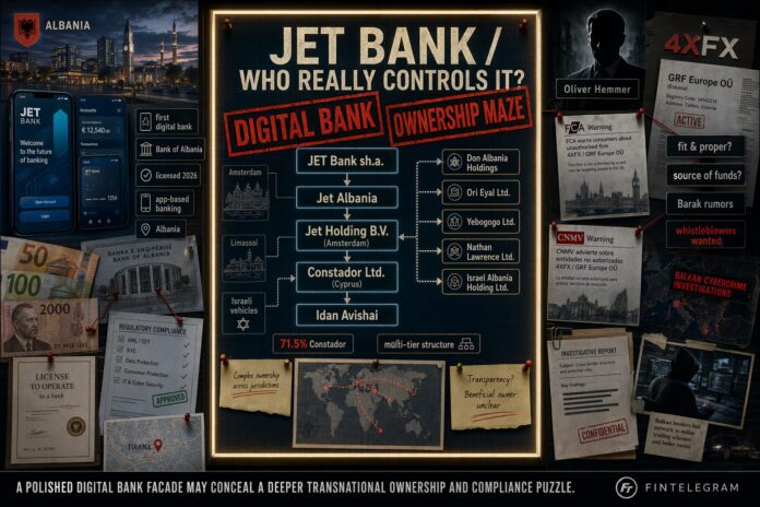 FinTelegram explains the Israeli connections behind the Albanian Jet Bank