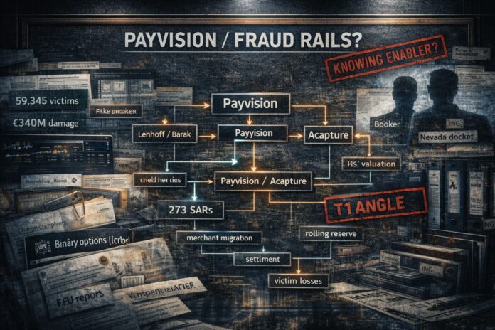 FinTelegram chart exposing the Payvision scheme and its connections