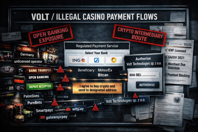 FinTelegram exposes Polish Volt as payment facilitator for the illegal casino segment