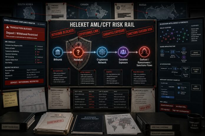 Bithumb and Heleket under scrutiny