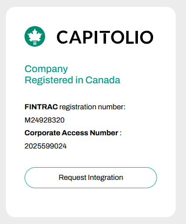 Capitolio registration data on its website