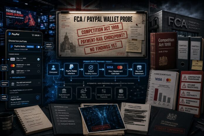 FCA investigates PayPal and the Visa and MasterCard card schemes