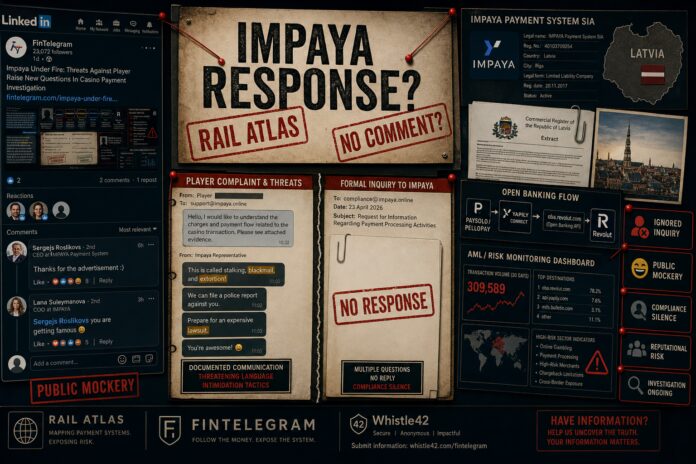 FinTelegram about high-risk payment processor Impaya and its mocking of casino players
