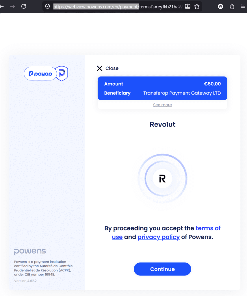 Payop and Powens facilitate illegal casino schemes within the Revolut payment ecosphere