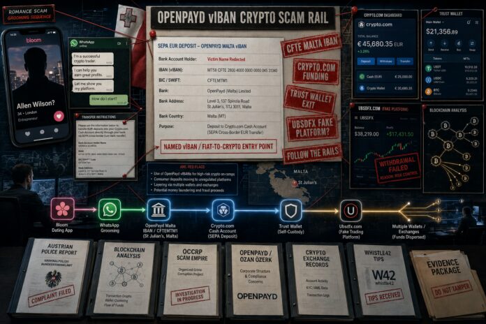 OpenPayd facilitated an romance scam via Crypto.com
